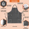 opux Chef Apron for Men, Kitchen Apron with Pockets for