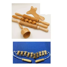 MADEROTERAPIA Kit 6 Piezas Maderos Maderoterapia Rodillos Reductivos