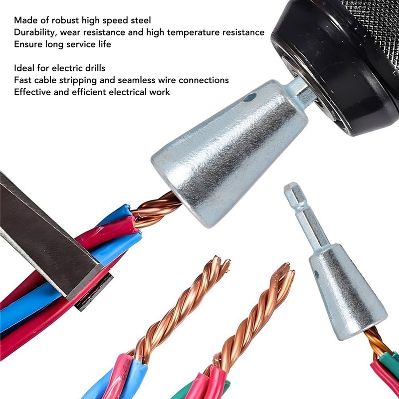 Wire Twisting Tool Drill Attachment Electrician Electrical Cable Stripper Nut
