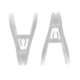 Quadow Hanger Clips 30 Pack, Multi-Purpose Hanger Clips for Hangers, White Finger Clips for Plastic Clothes Hangers, Pants Hangers Clips