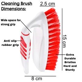 Scrubbing Brush Heavy Duty Iron Shape Scrub With Comfortable Non Slip Grip For Cleaning Surface Floor Kitchen Car Carpet Tiles Household Handy Shower Sink Scrub Brush Three Colors (All 3 Colour)