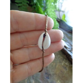 ⊹⊱❁ KAURI MUSCHEL NATUR MEERES SURFER ARMBAND ❁⊰⊹ Armband, Unisex, einstellbar, Makrameeknoten