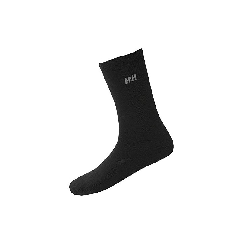 Helly Hansen Unisex Everyday Wool 2pk Socks, Black, 44 UK