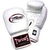 Twins Genuine Leather Boxing Gloves, white
