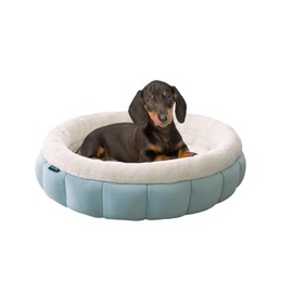 BALANCE Cat Beds for Indoor Cats, Washable Round Dog Bed, Donut Dog Bed with Anti-Slip Bottom for Small Dogs, 28 Inches, Dream Blue