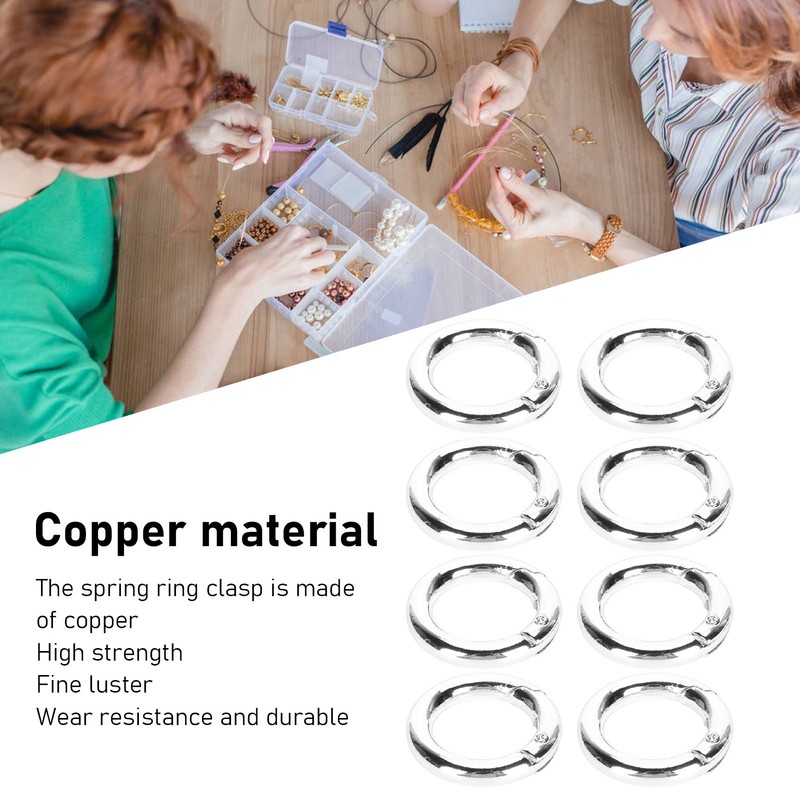 20pcs Spring Ring Clasps Innovative DIY Hand Crafted Copper Spring