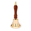 NKlaus Maritime 11578 Brass Table Bell with Wooden Handle 12.5