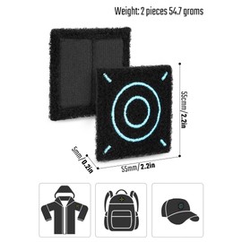 TACTICAL_GEEK TACTICAL GEEK BG11 Removable Magnetic Loop Patches, 2 Pack Personalise Embroidery Patches, No Sewing Decals Emblem with Strong Magnetism, Funny Magnetic Sticker(XO Pattern)