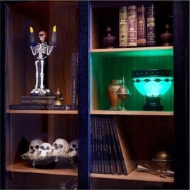 Haunted Living  16.5" Talking Lighted Animatronic Skeleton Tabletop Decoration