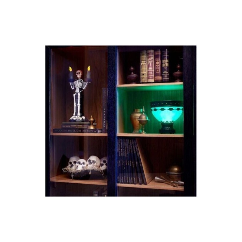 Haunted Living 16.5" Talking Lighted Animatronic Skeleton Tabletop Decoration