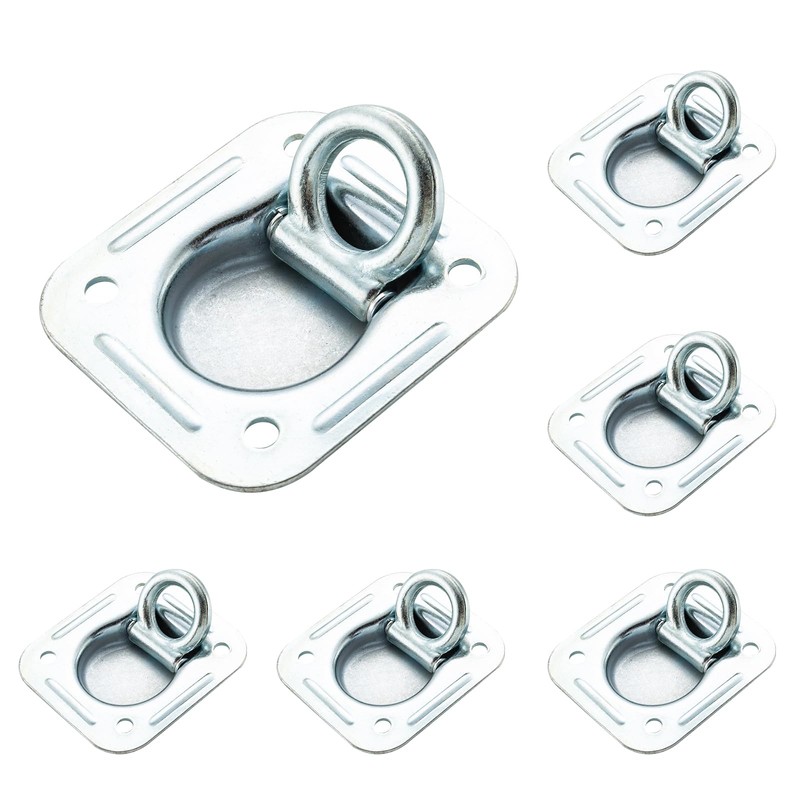 WellMade 4-7/16" Recessed D Ring Tie Down Anchors for Trailers,