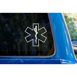 Oracal Star of Life vinyl sticker decal EMT emergency symbol
