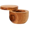 Berard Olive Wood Salt Container, Diameter 11 cm, with Gift