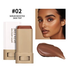 Tinted Moisturiser - Face Foundations For Boosted Skin Tint - Even Skin Tone Balm Foundation Stick - Beauty Balm Serum Concealer - Portable Moisturizing Contour Stick For Face Makeup (Colour, # 02)
