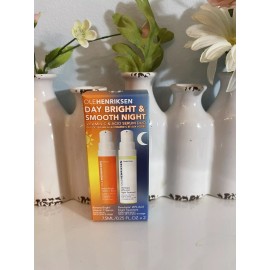 OLE HENRIKSEN SET DAY BRIGHT & SMOOTH NIGHT~VITAMIN C+ACID SERUM DUO 2X0.25.NIB