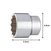 TONE Socket (12 Angles) 4D-34 Insertion Angle 1/2 inch (12.7