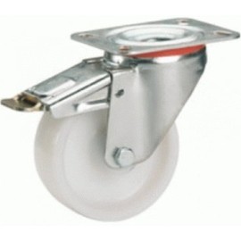 Dörner + Helmer 732151 Polyamide Swivel Castor with Fixing Roller 100 x 35 mm/Panel 100 x 85 mm