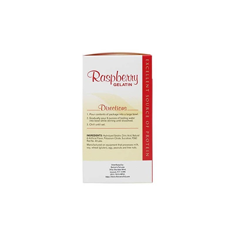 BariatricPal Protein Gelatin - Raspberry (1-Pack)