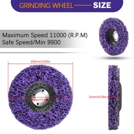 MIRTHBUY 10 PCS Strip Discs, 100cm(3.9") x 22cm(7/8"), Stripping Discs, Grinding Discs, Angle Grinder Discs, Remove Paint Coating Rust Welds Oxidation