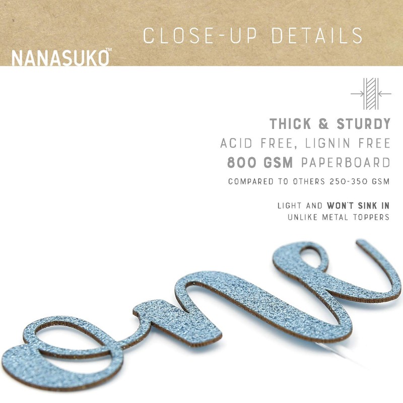 NANASUKO 1st Birthday Cake Topper - one - Double Sided