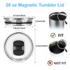 20 oz Tumbler Lids for Yeti, 4 Pack 20oz Magnetic