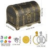 STOBOK 205PCS Kids Treasure Box Pirate Chest Organizer with Gold