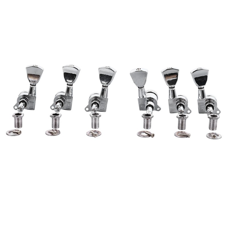 6PCS Guitar Locking Tuners Triangular Head String Tuning Key Pegs