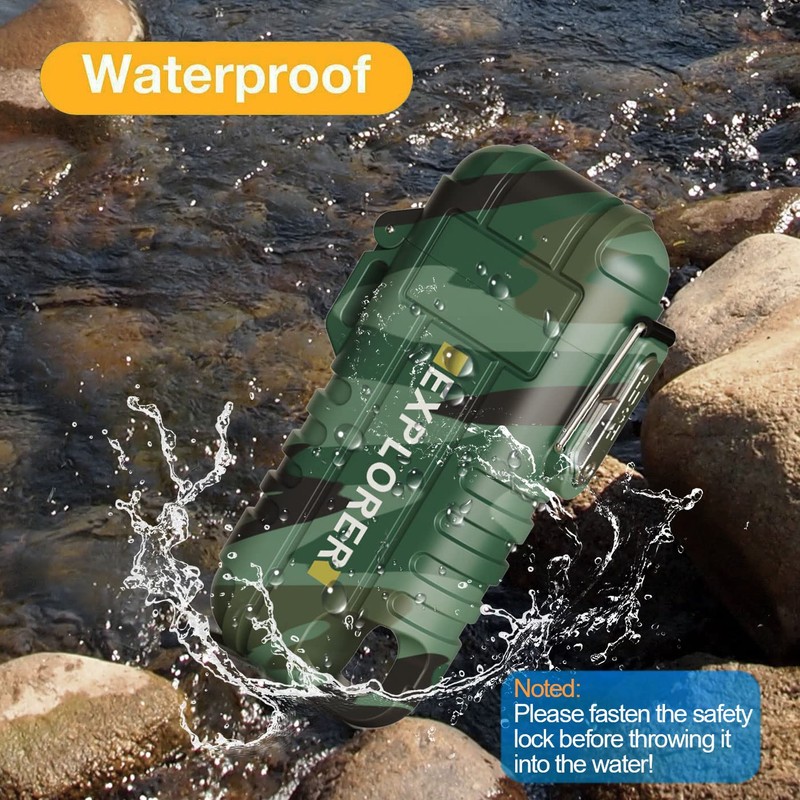 Waterproof Electric Lighter with 360°Flexible Long Neck, Outdoor Windproof Arc