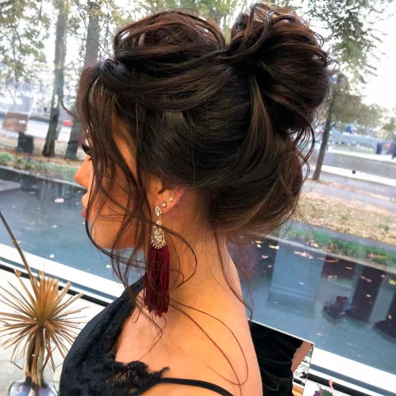 SM Extensión De Cabello Moño Ondulado Chongo Postizo Scrunchie