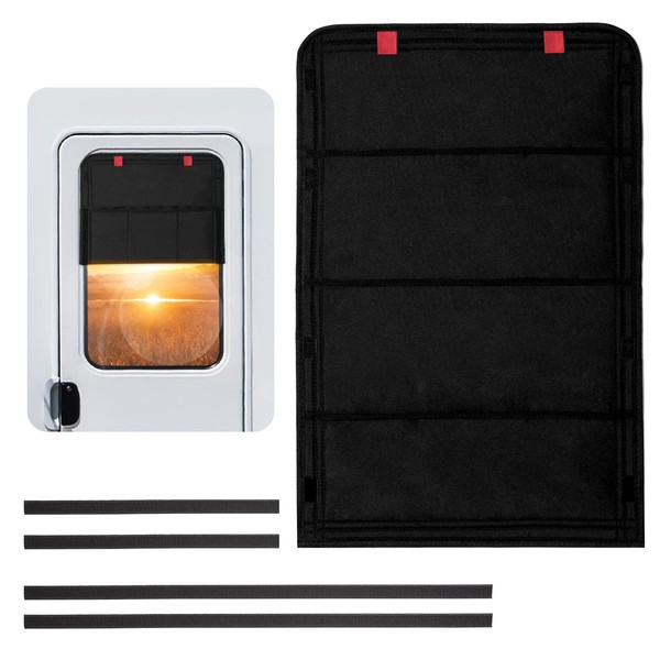 funomo RV Door Window Shade, Foldable Hook and Loop Fastener