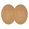 -2 Sew-on Large Natural Suede Leather Elbow Patches Size 4.75