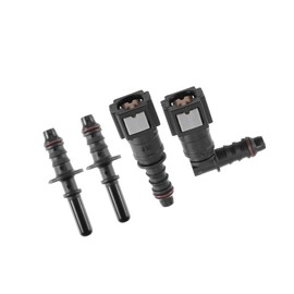 Partuto 2 Set 1/4" 6.3mm SAE to 5/16" 8mm Nylon Fuel Line Hose Quick Release Connector Disconnect Hose Straight 90 Degree Replacement