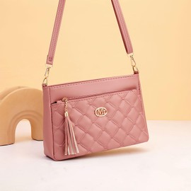TRUMIGA Bolsa Crossbody Mujer de Cuero PU,Bolsa Bandolera Mujer Moda,Bolso de Hombro Impermeable,Bolso cruzados para mujer para Casual Viaje Compras,Rosa