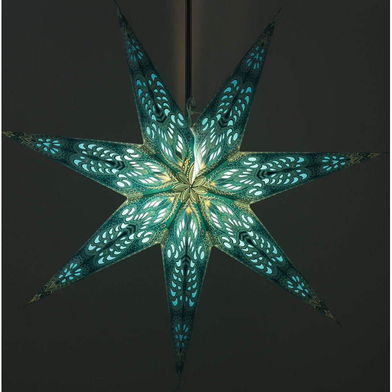 Guru-Shop Foldable Advent Light Paper Star, Christmas Star, Mercury Red,