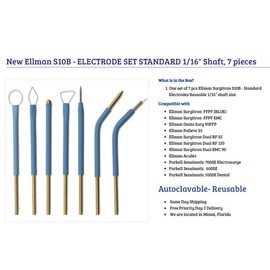 MedRep New Ellman S10B - ELECTRODE SET STANDARD 1/16" Shaft,  7 pieces