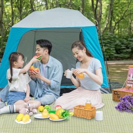 SCIVEI Folding Leisure Sheet, Waterproof, Picnic Mat, Large, 59.1 x 78.7 inches (150 x 200 cm), 3 – 6 People, Compact, Portable, Lightweight, Excursions, Sports, Camp, Outdoors, Checkered, Green Check