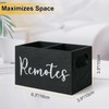 VACONICO Remote Control Holder, Wooden TV Remote Holder for Table,