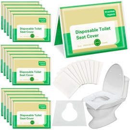 Fundas Desechables para Asiento de Inodoro, 150 Piezas Espesar la Cubierta de Asiento de Inodoro de Papel, Cubierta de Asiento de Inodoro Desechable Úselo para Viajes,Avión,Baño Público
