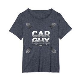 Car Guy: Classic Muscle Car Lover Gift T-Shirt, Women's Plus, Heather Blue