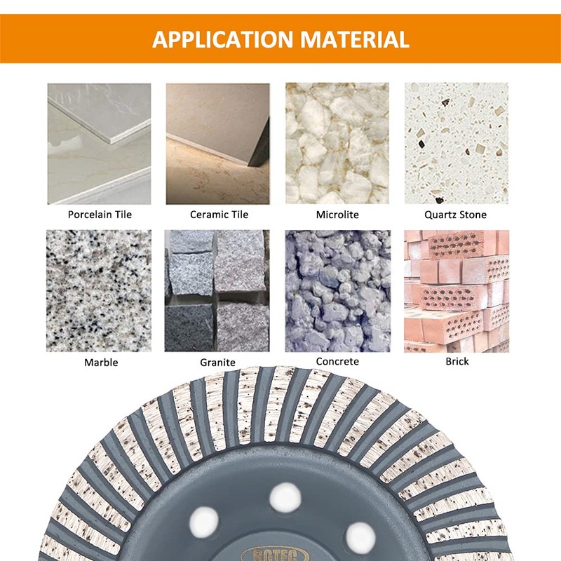 Diamond Cup Surface Grinding Wheel,BGTEC 1pc 4 Inch Turbo Row
