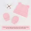 DRESHOW Newborn Baby Hats Mittens Set Hospital Hat Beanie Bear