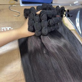 100% Human Hair Extensions Bundles Straight Natural Body Wave Silky Burmese Curly Extension Raw Cambodian Hair Vendorcolor: natural wave 1 piece, Stretched Length: 22"