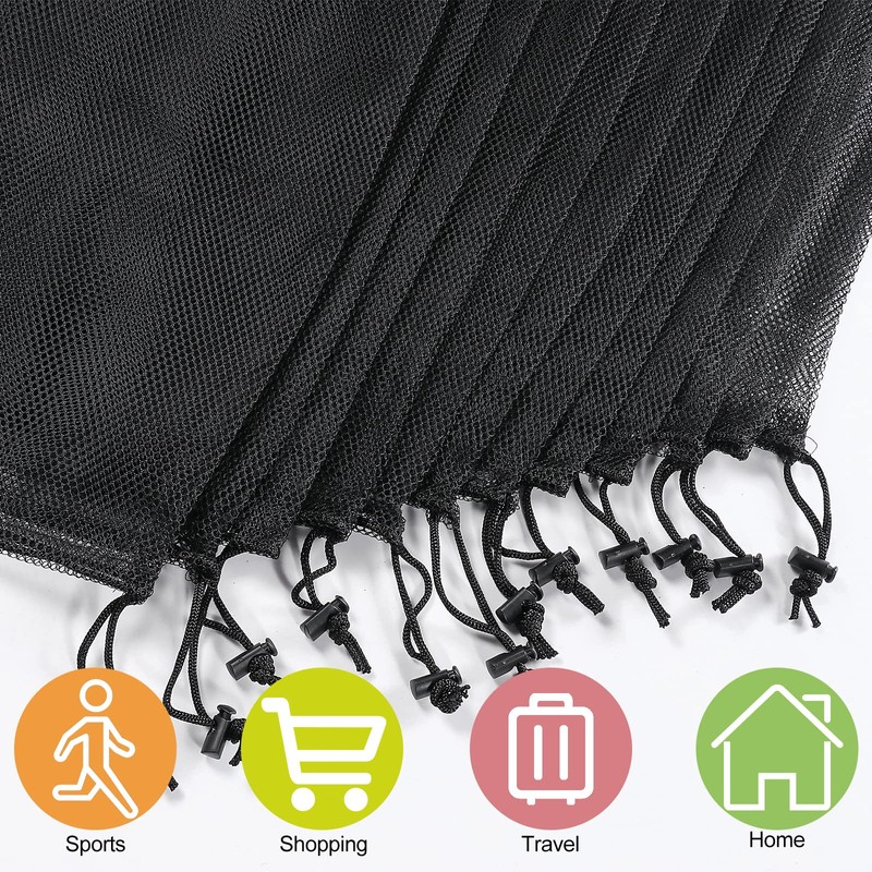 iMucci 13"X15.5" 50Pcs Mesh Laundry Drawstring Bag Nylon Drawstring Gym