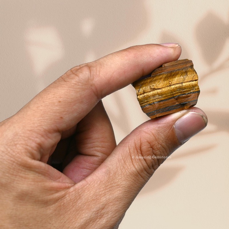 2pcs Crystal Raw (Tiger Eye)