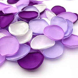 400 pétalos de rosa para decoración de boda, pétalos de seda púrpura, pétalos de dispersión para niña de flores, centros de mesa, recepción, propuesta de despedida de soltera, fiesta romántica