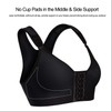 Nebility Women Post-Surgical Sports Support Bra Front Closure with Adjustable