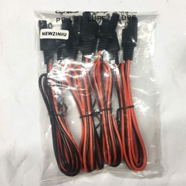 NEWZINIU 4 PCS SAE to SAE Extension Cable Quick Disconnect Wire Harness SAE Connector 3 Feet, 18AWG (4 PCS 3Ft)