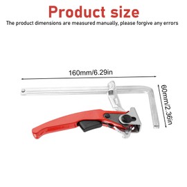 WIYETY Lever Clamp 160/60 mm - Universal Fixation for Guide Rails from Various Manufacturers, Ideal for Multifunctional Tables - Robust Screw Clamp for Precise Clamping Work