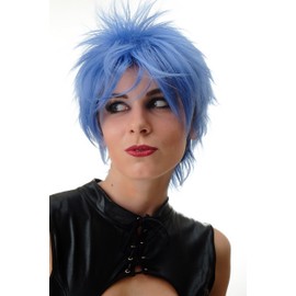 WIG ME UP - BLUE144-T4043 Women's Wig Short Hair Wig Short Toupeed Wild Strands 80s Wave Punk Blue