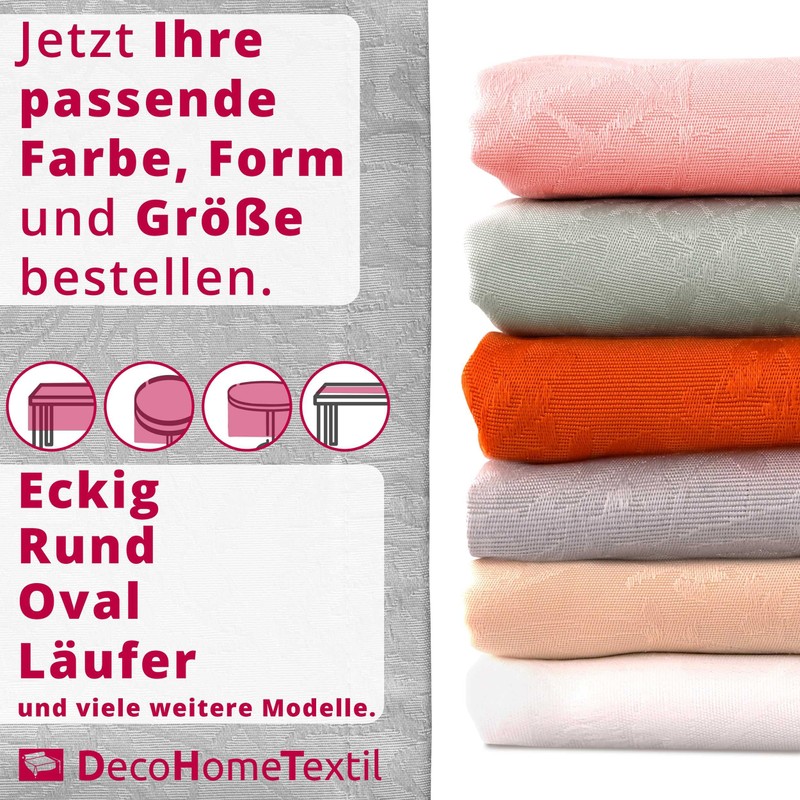 Harmony High-Quality Tablecloth with Hemmed Edge, Dusky Pink, Round, 160